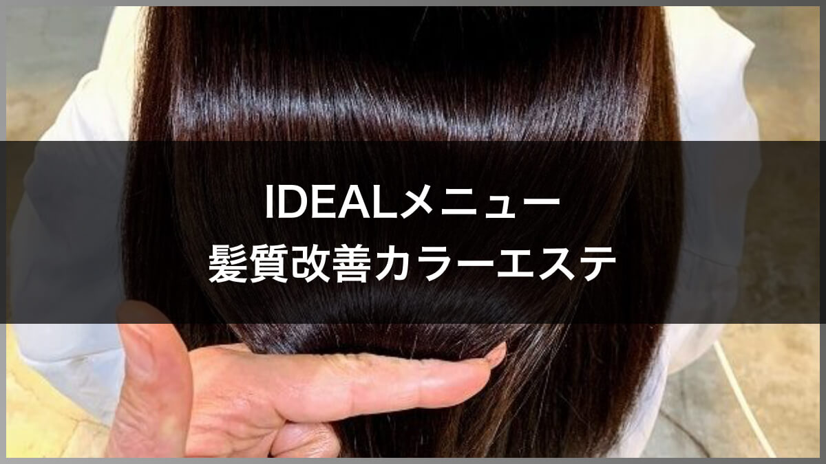【IDEALメニュー】髪質改善カラーエステ
